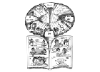 国際会議で発表されたマンガの創造プロセステーマのもと、絵と記号と文字が創造力というブラックボックスを経て作品化される。