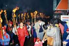 雪のカーニバル。富山県宇奈月温泉の冬の祭り