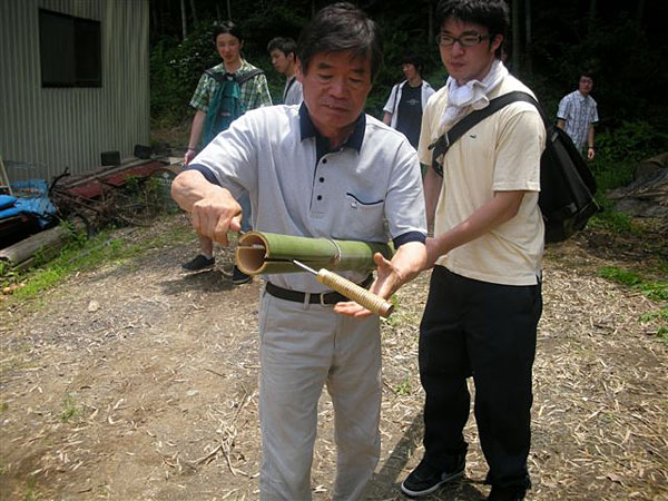 川崎市の山で行った竹の伐採